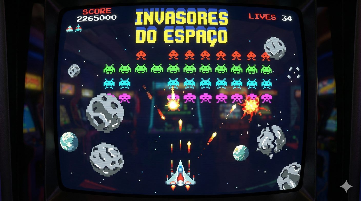 Arte do jogo Invasores do Espaco