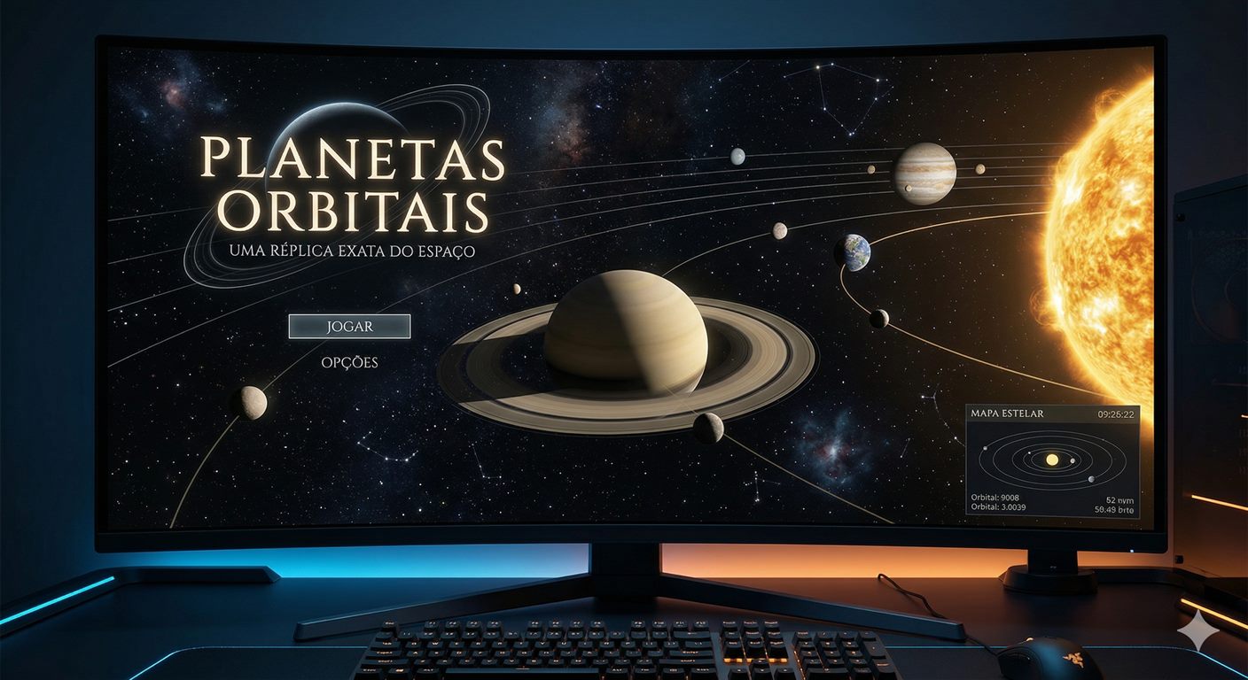 Arte do jogo Planetas Orbitais