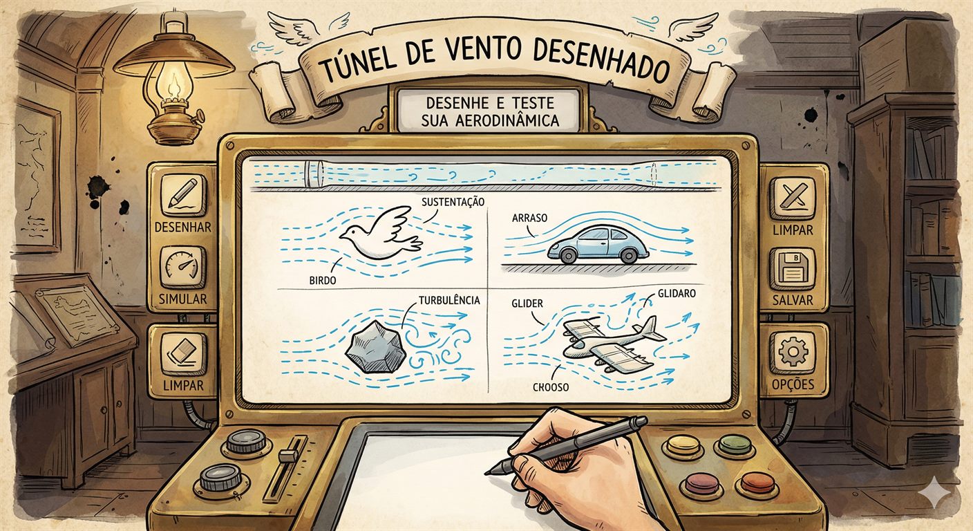 Arte do jogo Tunel Vento Desenhado